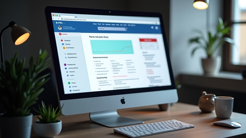 Modernes Website-Layout mit verschiedenen Navigationstypen auf Bildschirm